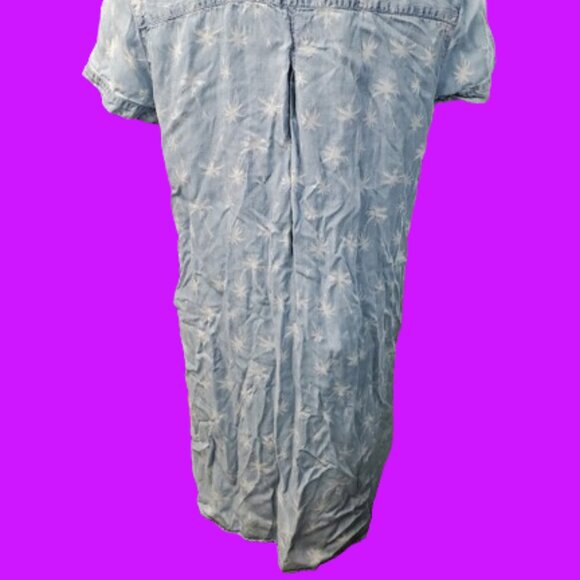 Summer Palm Tree Shirt Dress - Picture 4 of 10